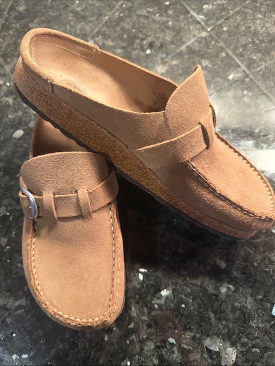 Birkenstock Shoes - Birkenstock Women’s Suede Slip-On “Buckley” Loafers in color “Tea”